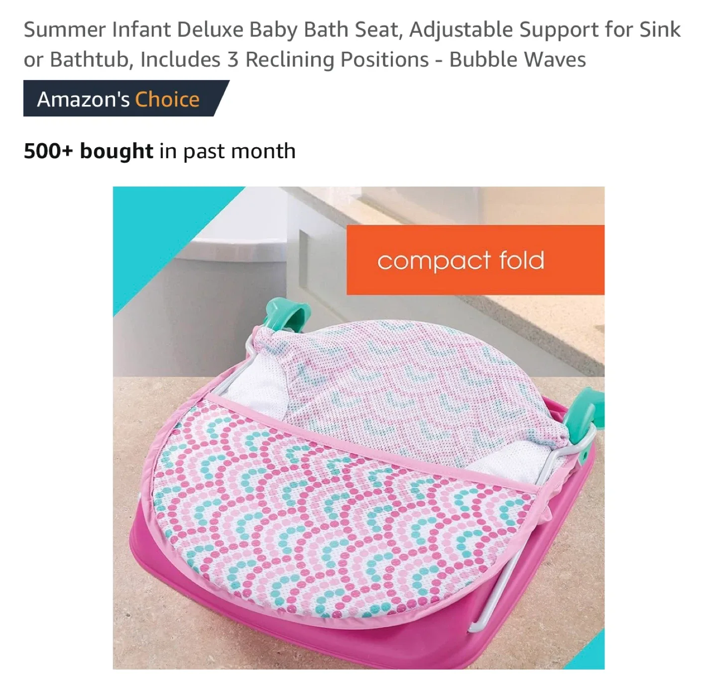 Summer Infant Deluxe Baby Bather - Bubble Waves image indicator(2)