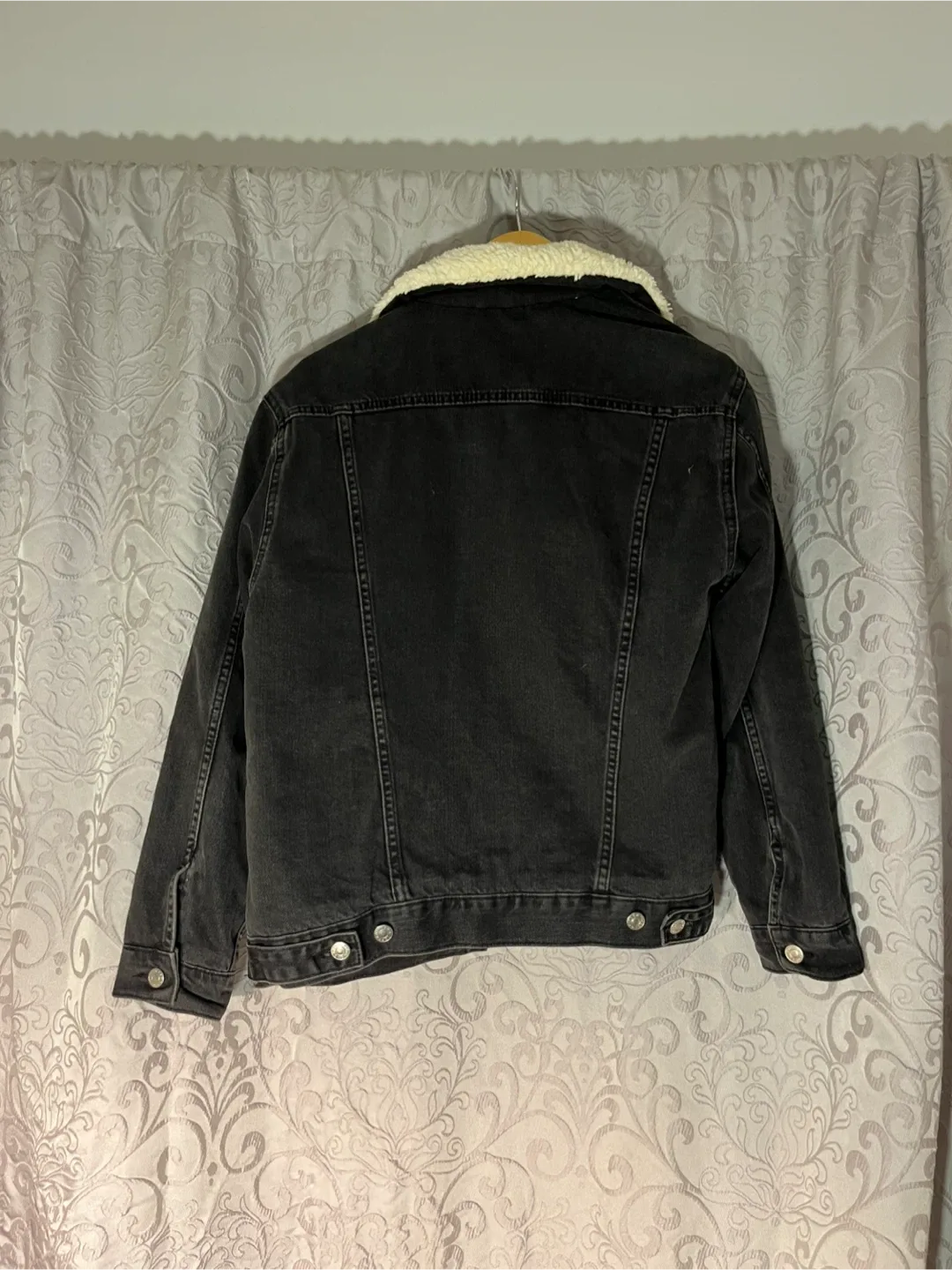 Topshop Sherpa denim jacket image indicator(3)