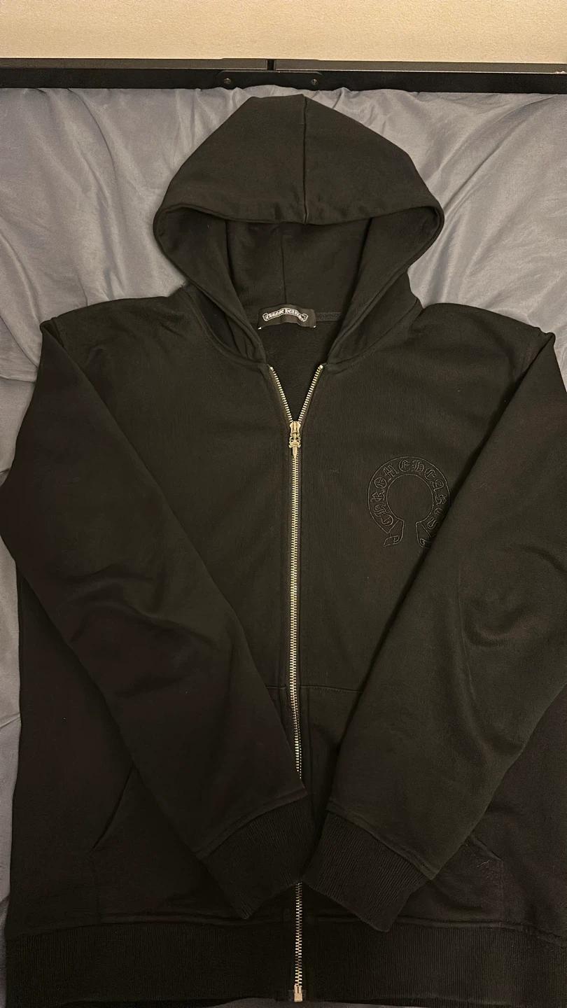 Chrome Hearts Black Zip-Up Hoodie - photo 3