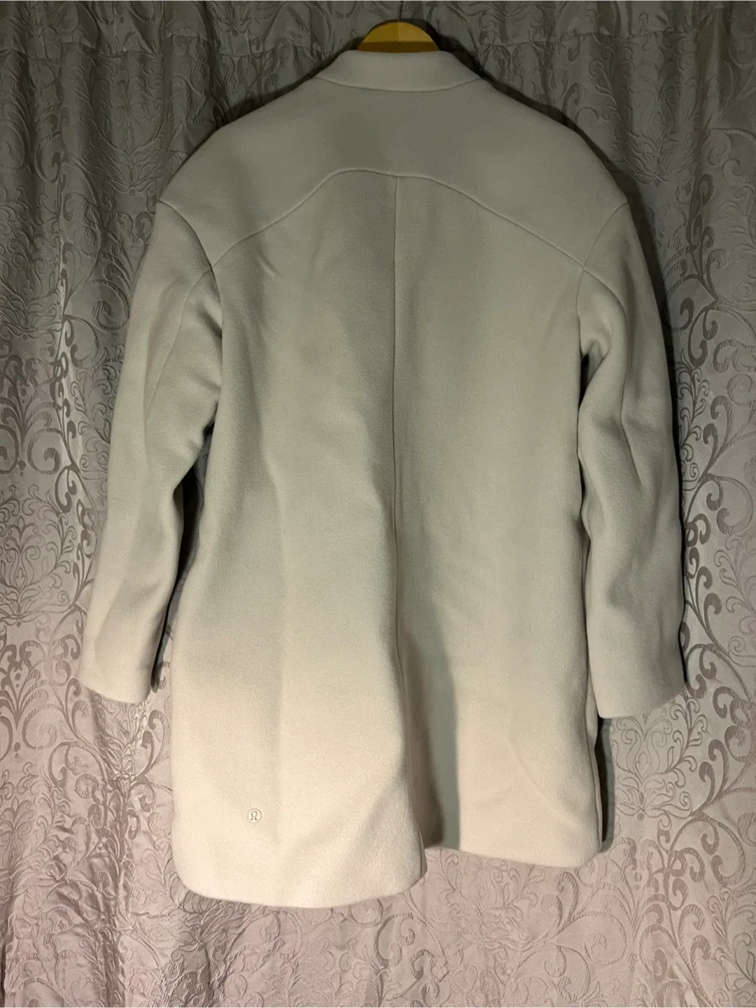 Lululemon Relaxed-Fit Zip-Front Wool Coat - Bone, Size M image indicator(6)