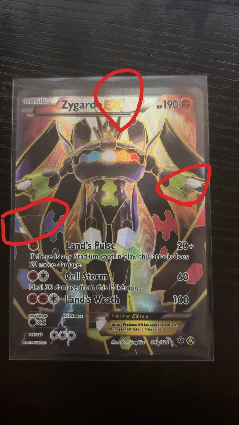 Fullart xy promo Zygarde alternate art (3 small dents)