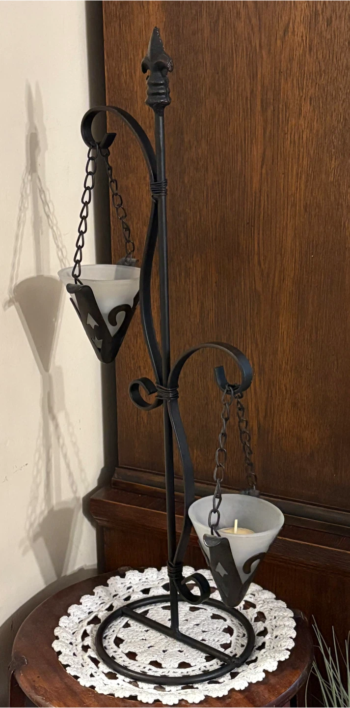 Wrought Iron Candle Holder