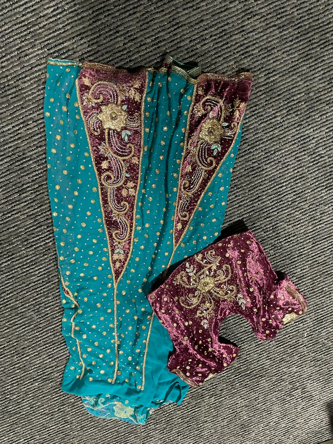 Embroidered Indian Outfit