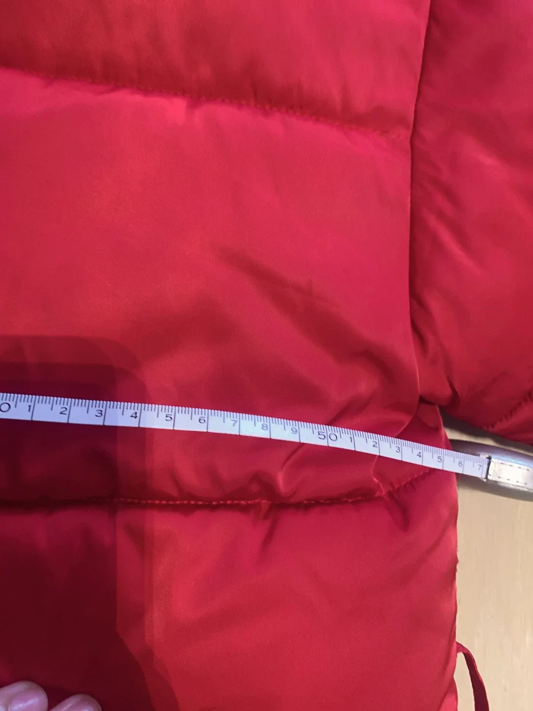 Zara TRF Outerwear Red Puffer Jacket - Size S image indicator(6)