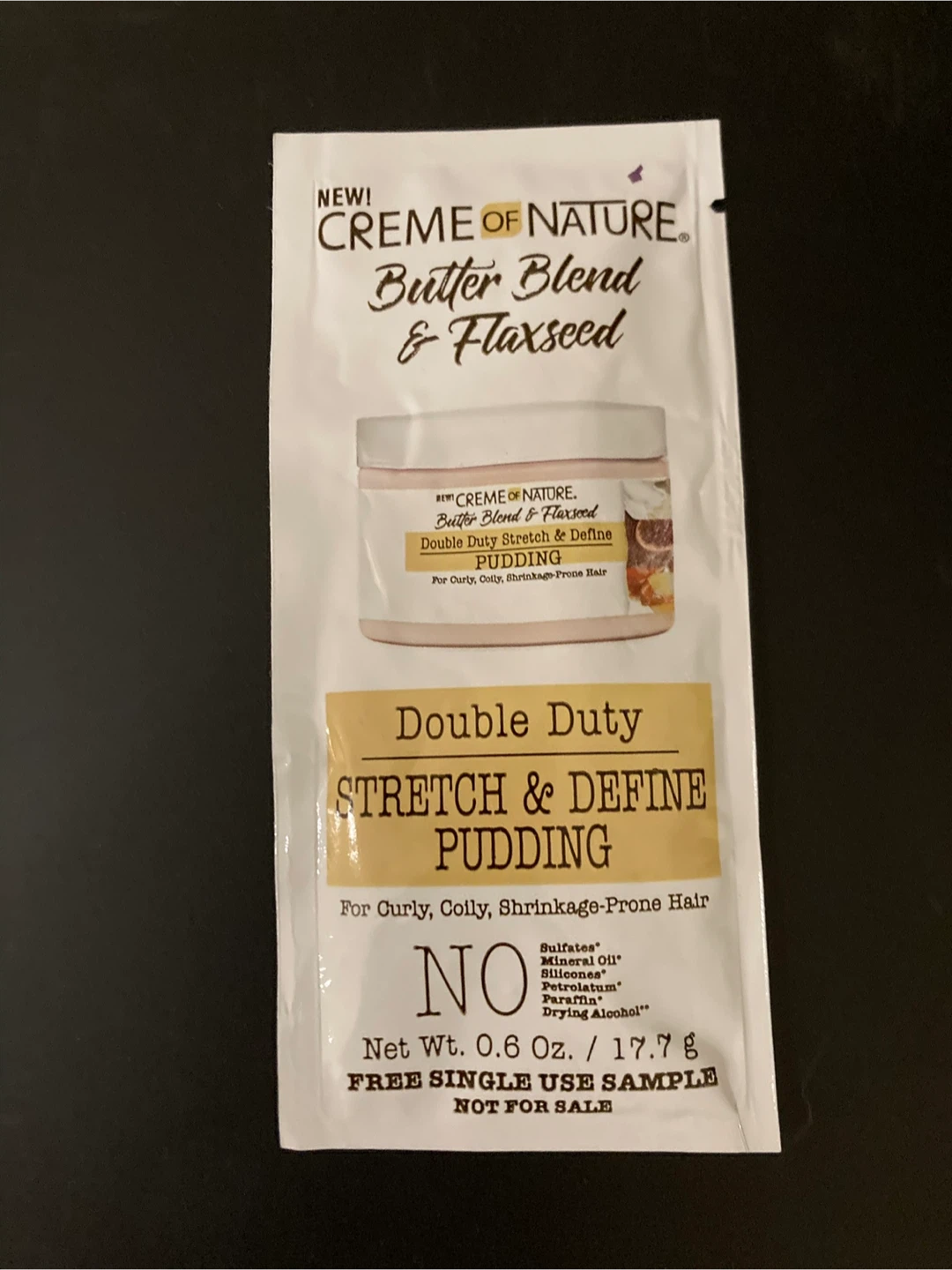 Crème of Nature Butter Blend & Flaxseed Pudding Sample