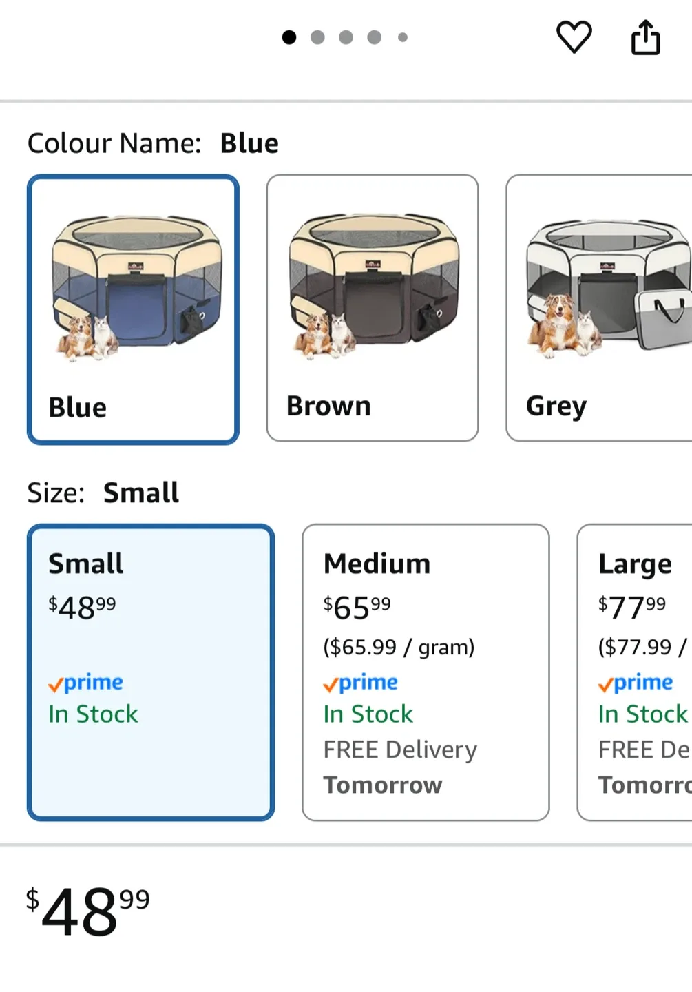 Aivituvin Small Blue Pet Playpen - NEW image indicator(3)