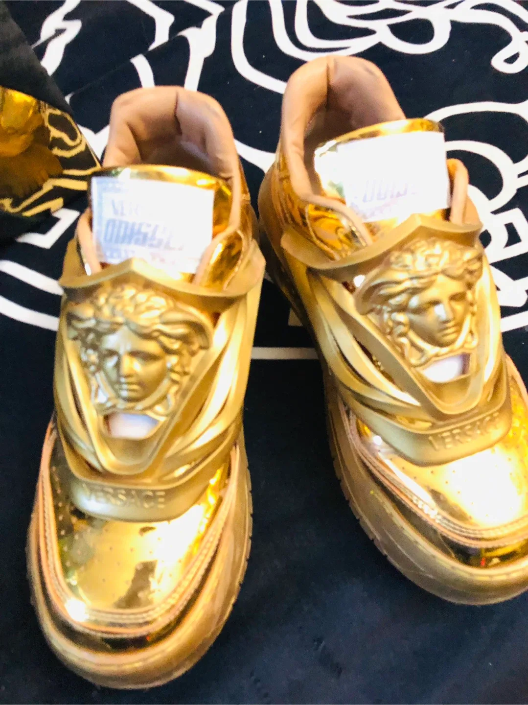 Versace Odissea Gold Sneakers size 8.5 thumbnail