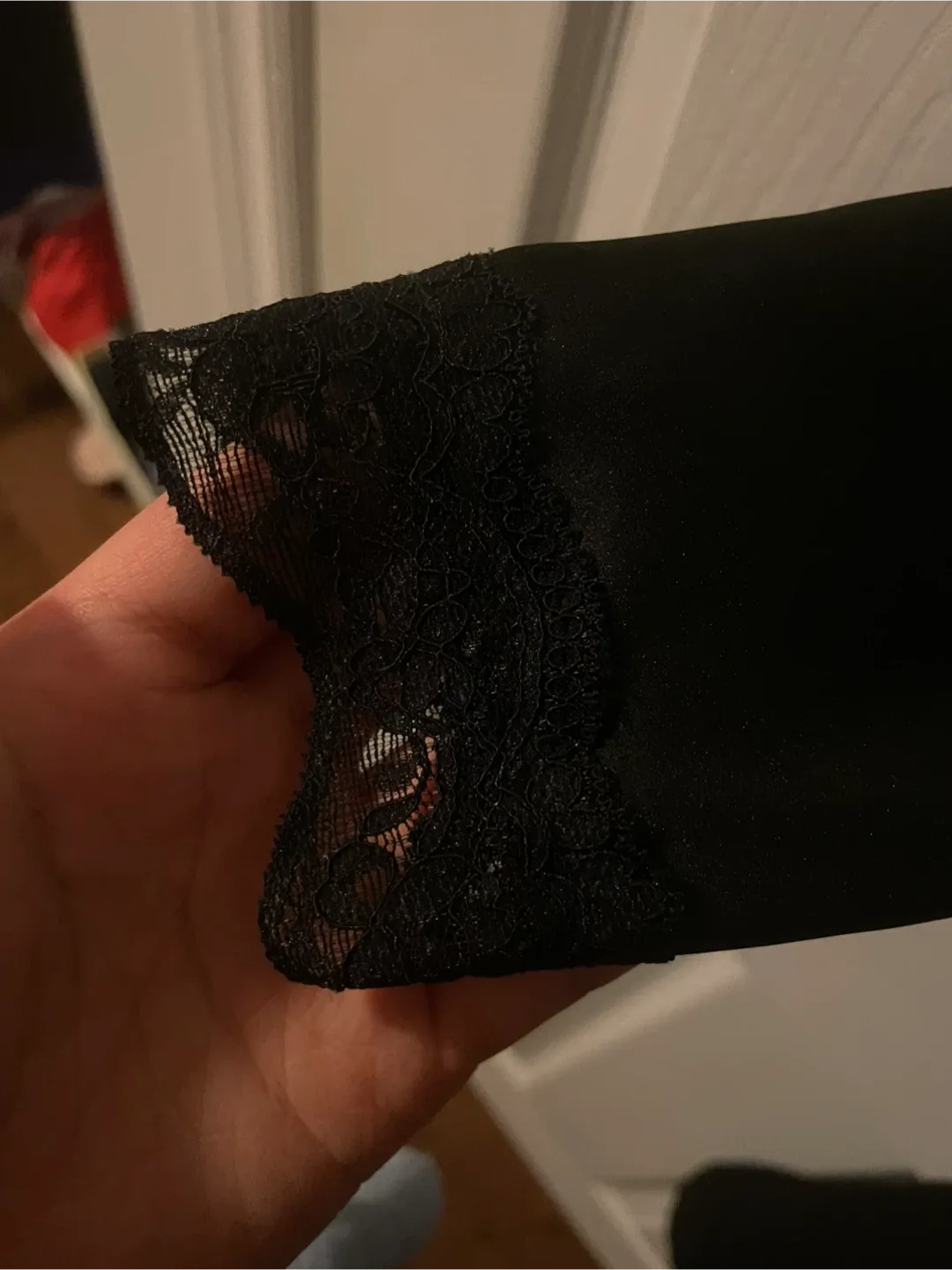 Black Lace Trim Robe (robe only) image indicator(4)