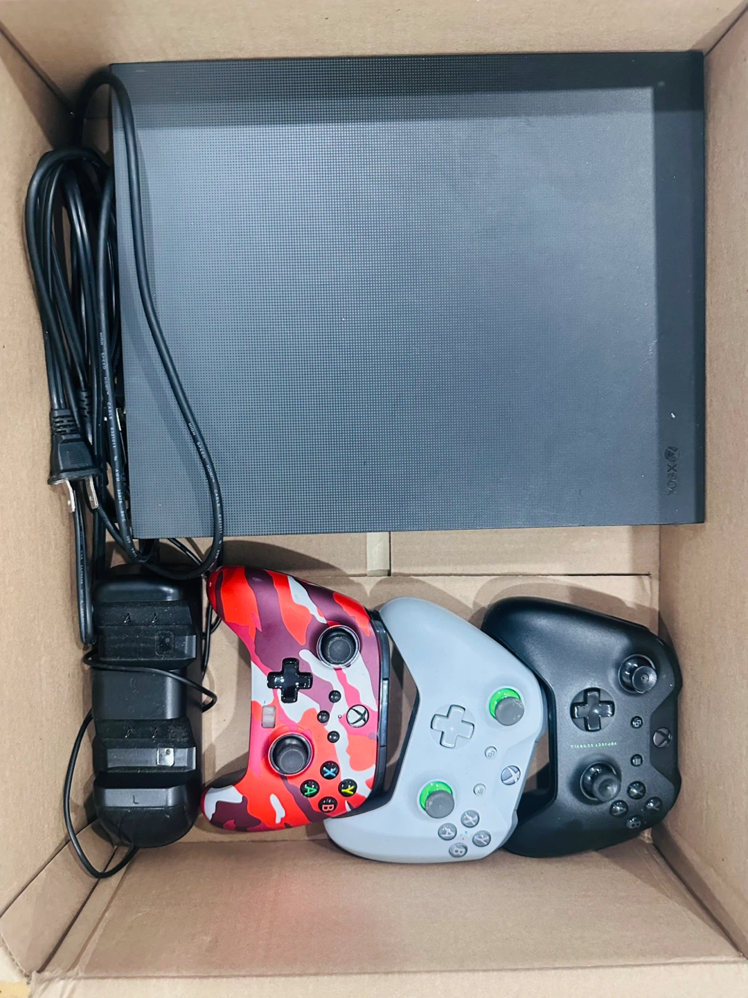 Xbox One x project scoprio edition with Games & Controllers