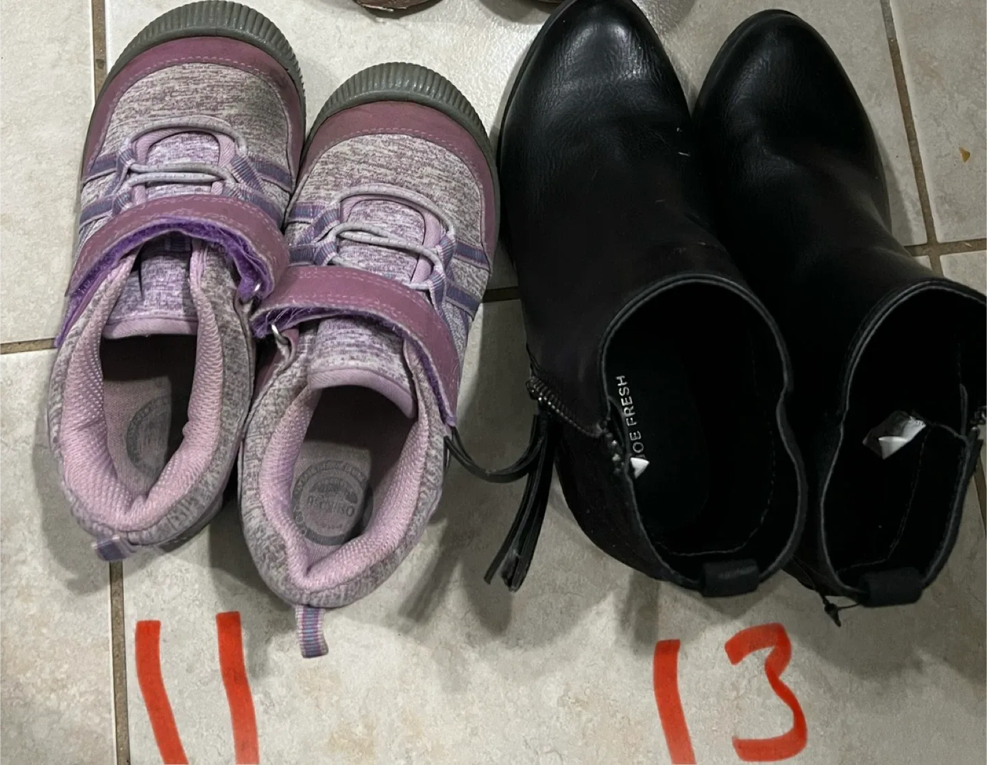 Child Size 11 shoes, 13 boots 🥕 #freecycle thumbnail