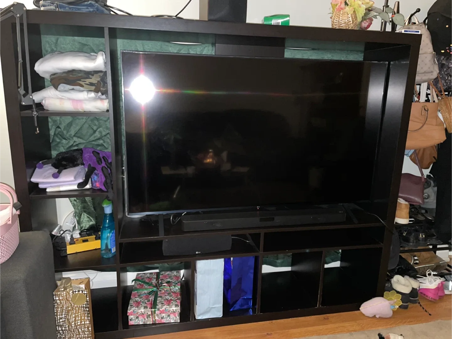Black IKEA TV Stand and Storage Unit image indicator(3)