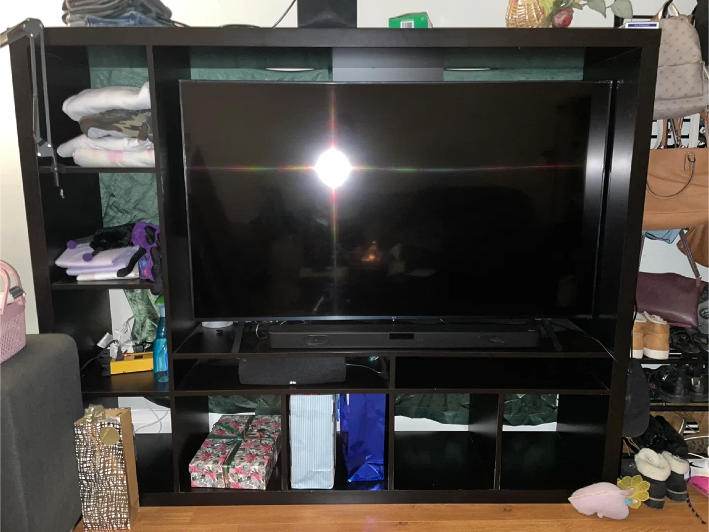 Black IKEA TV Stand and Storage Unit image indicator(2)