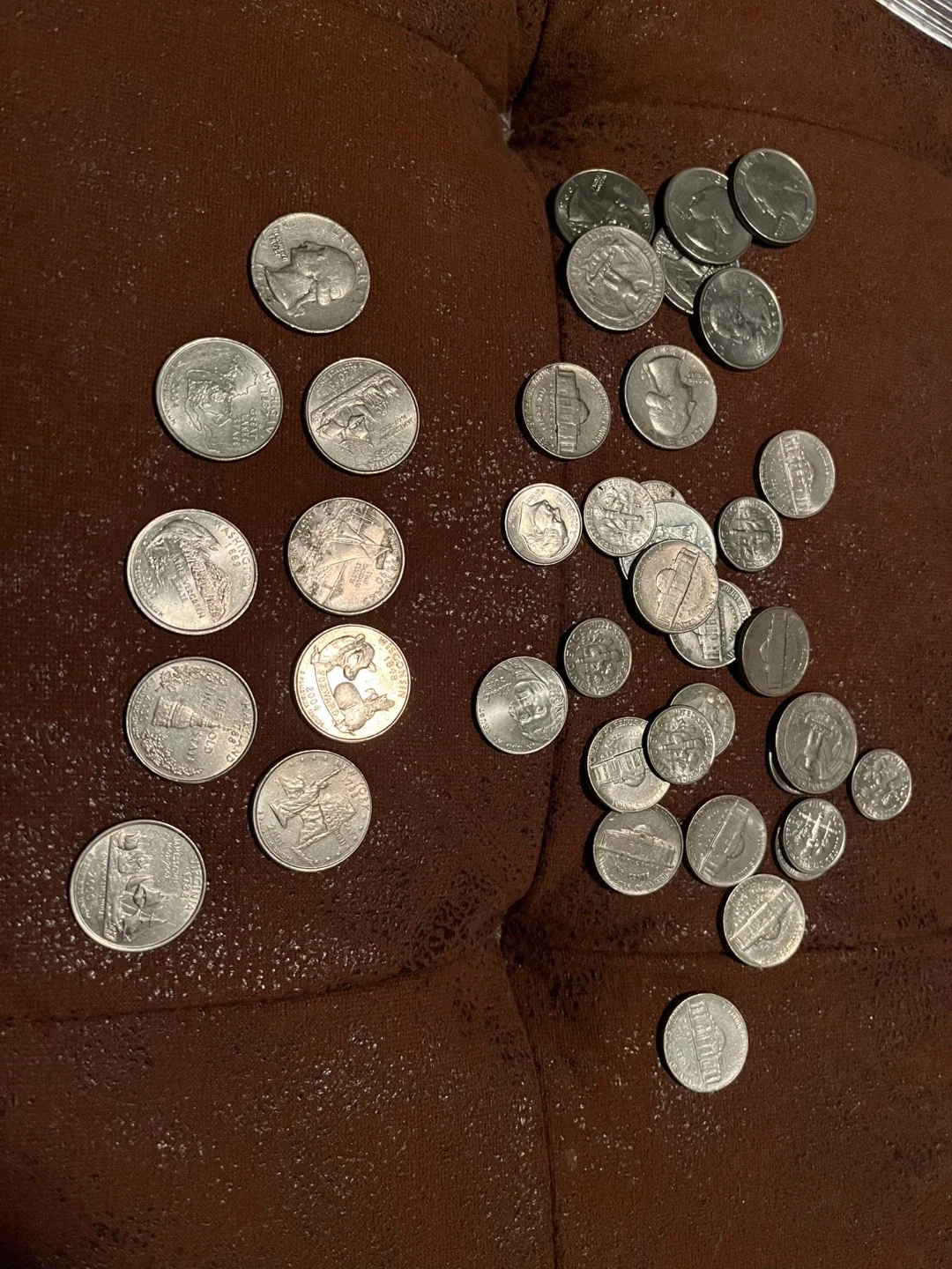Assorted US Coins - Quarters, Nickels, Dimes