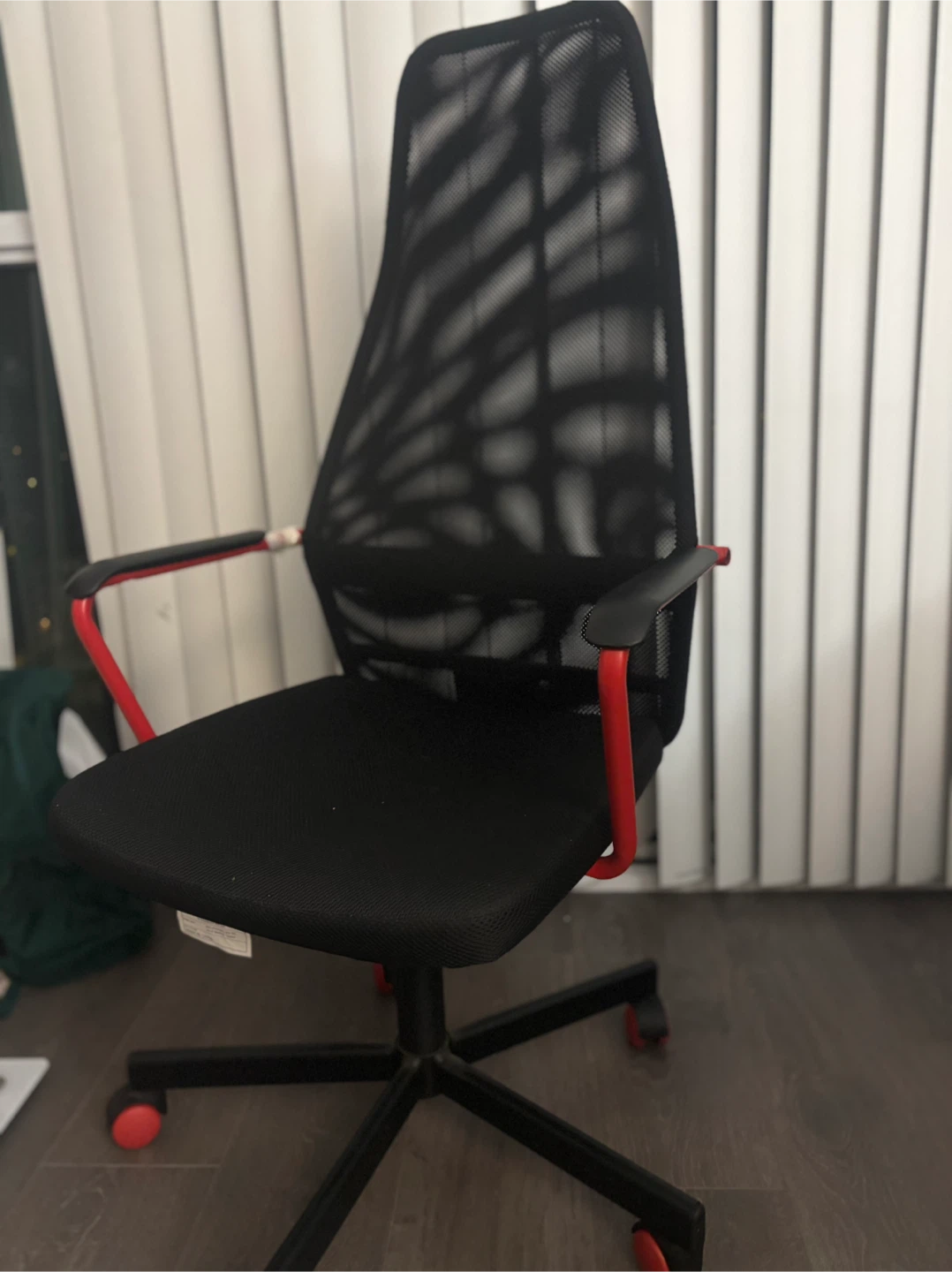 Office Chair - Black with Red Accents