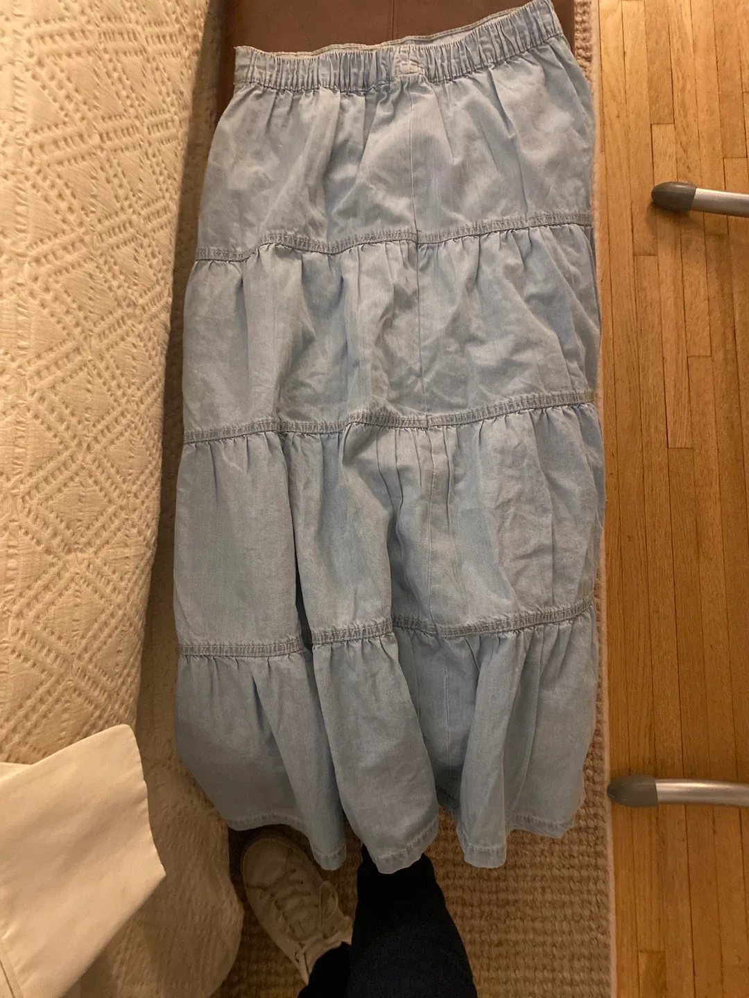 Primark Tiered Denim Skirt - Size 10 image indicator(3)