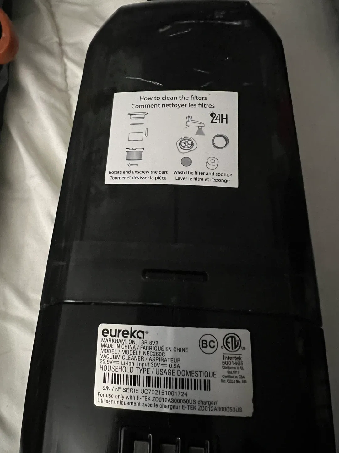 Eureka NEC260C Vacuum Cleaner image indicator(2)