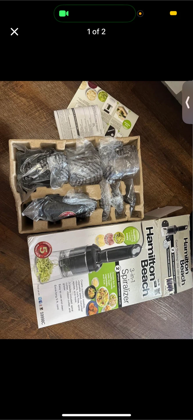 Hamilton Beach 3-in-1 Electric Spiralizer