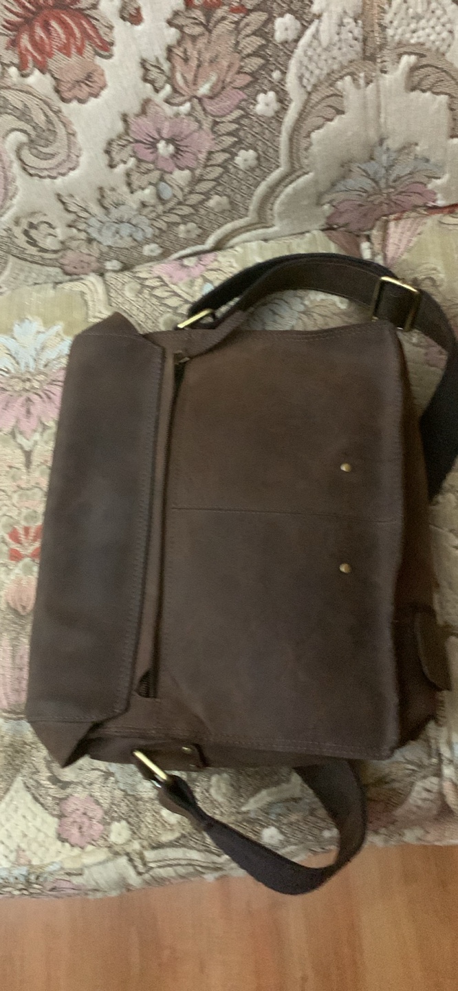 Black Dog Salvage Genuine Leather Messenger Bag - photo 4