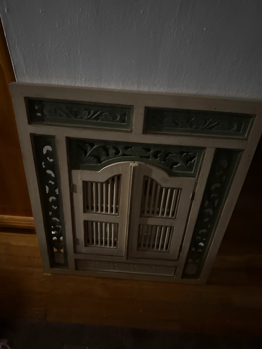 Vintage Wooden Wall Decor with Doors