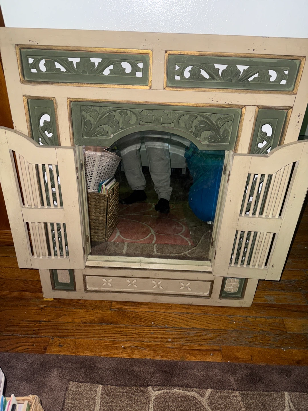 Vintage Wooden Wall Decor with Doors - photo 2