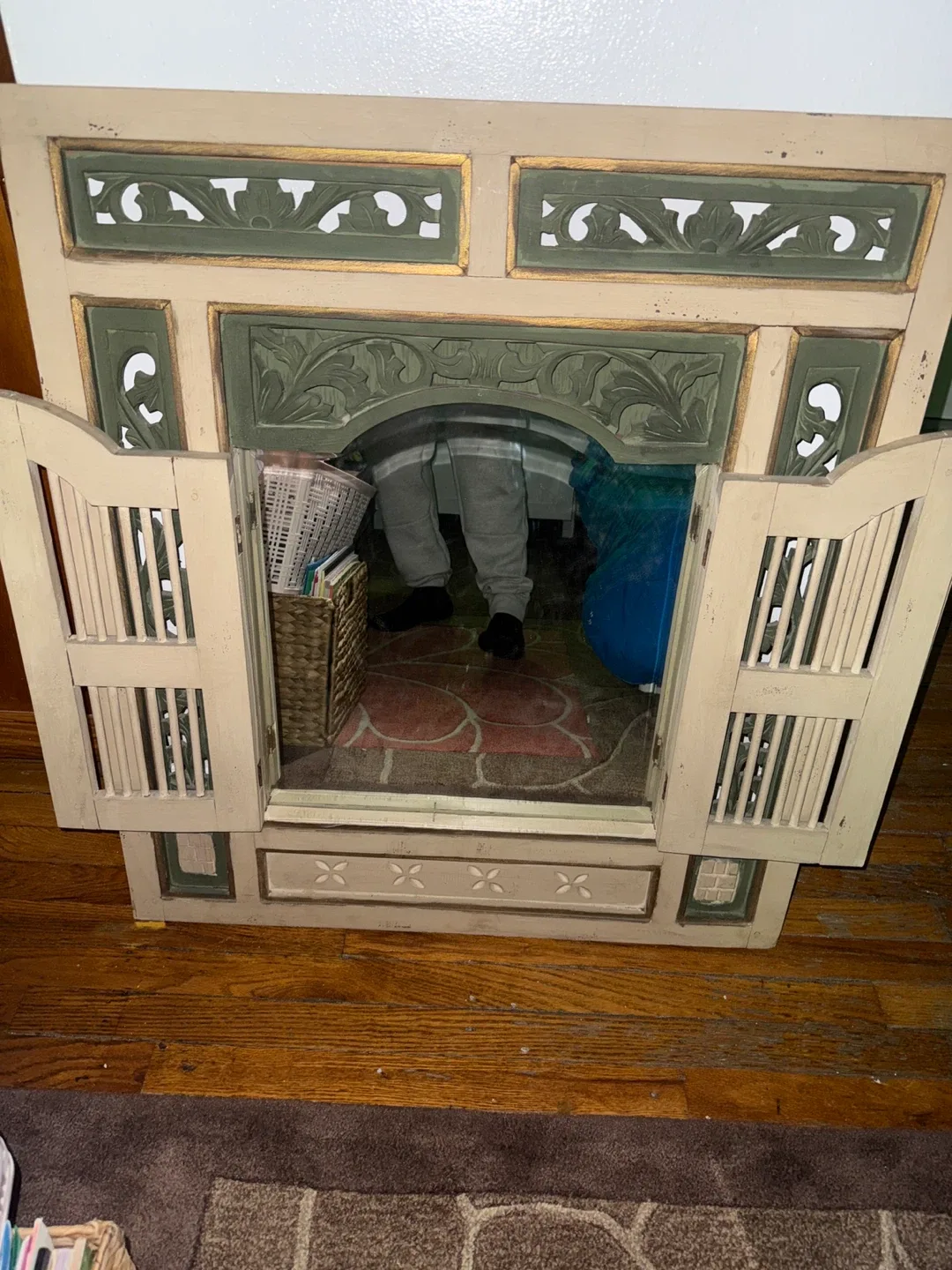 Vintage Wooden Wall Decor with Doors image indicator(2)