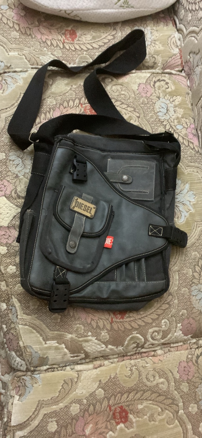 Diesel Black Messenger crossbody  Bag