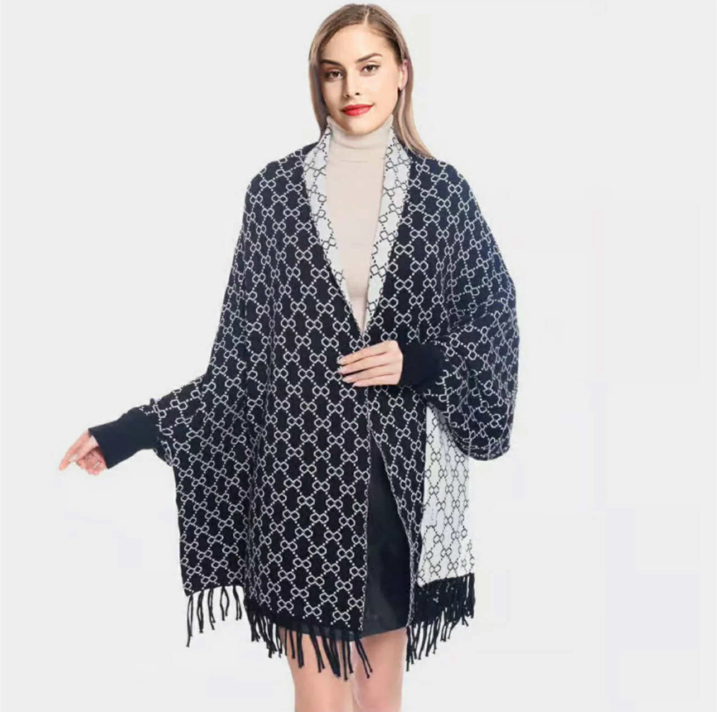 Reversible Poncho Shawl