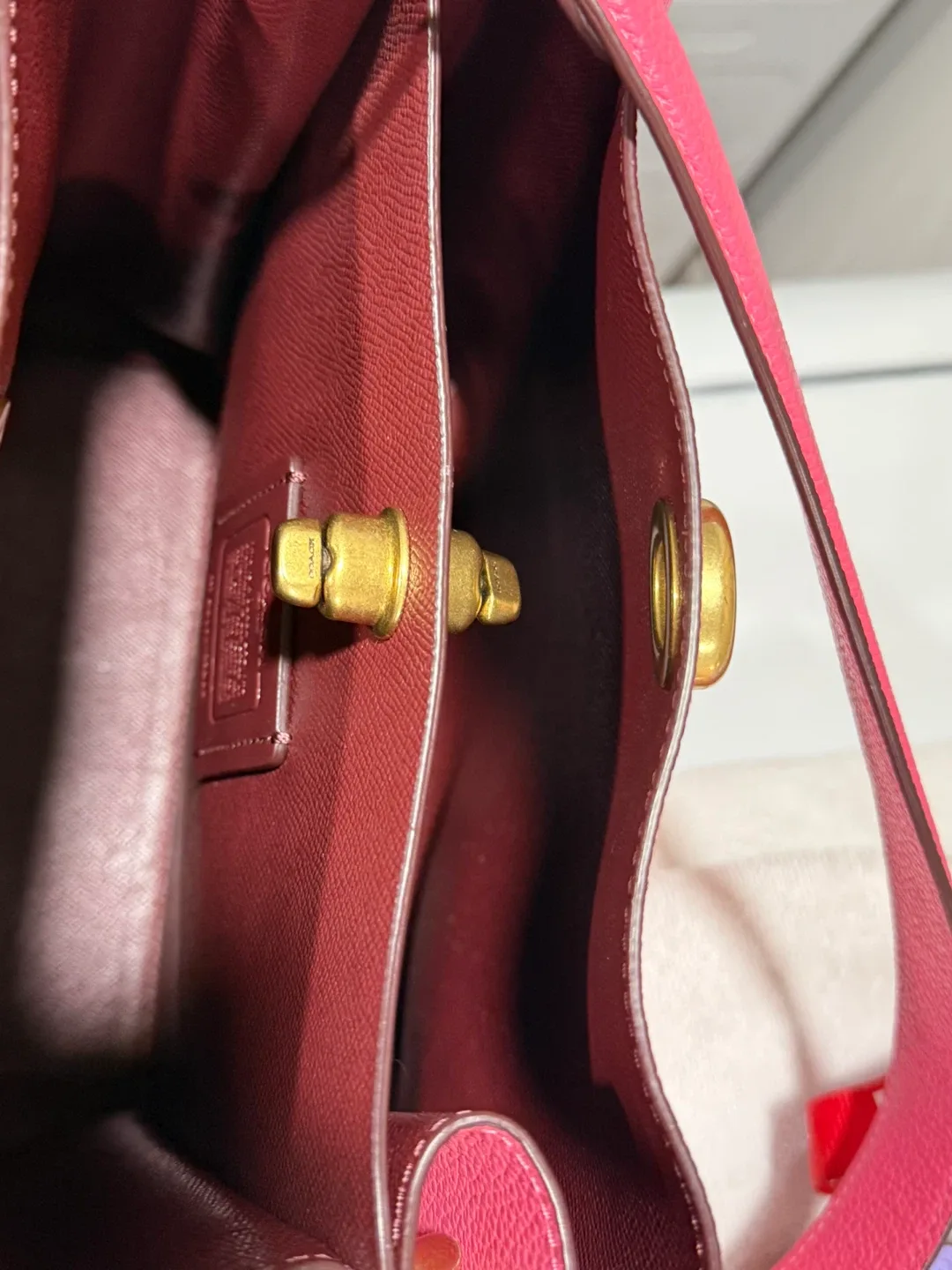 Coach Pink Leather Bucket Bag image indicator(7)