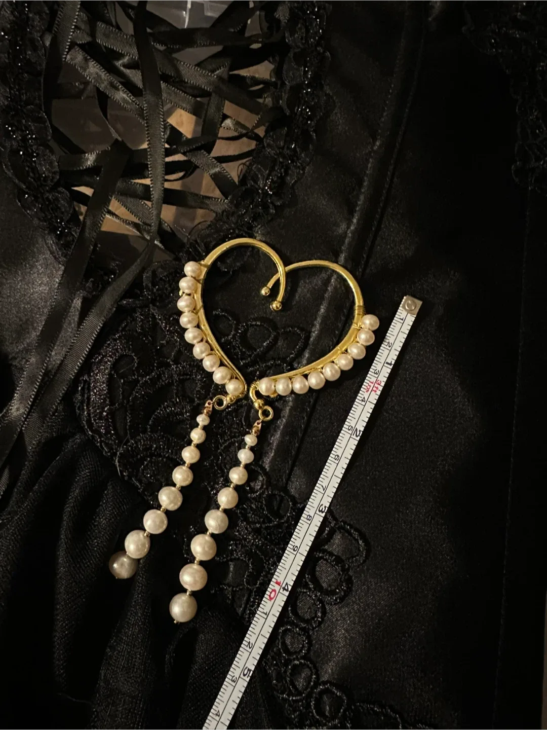 $50 Brand new White Fresh Pearl Earring Cuff , a pair thumbnail