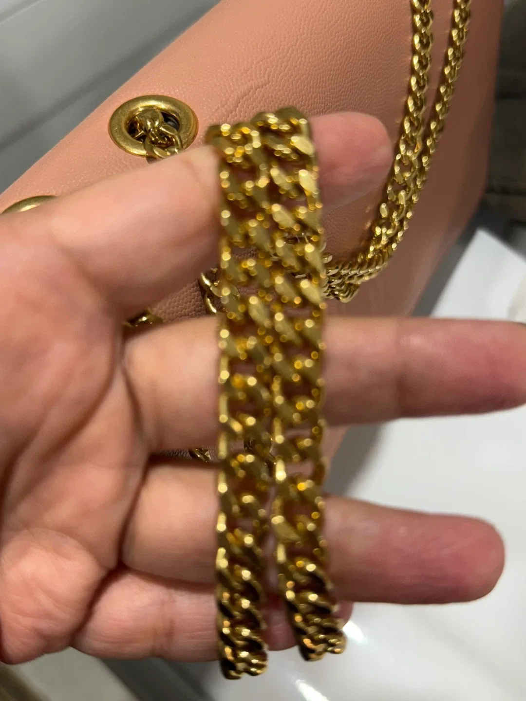 Charles & Keith Pink Chain Bag image indicator(5)