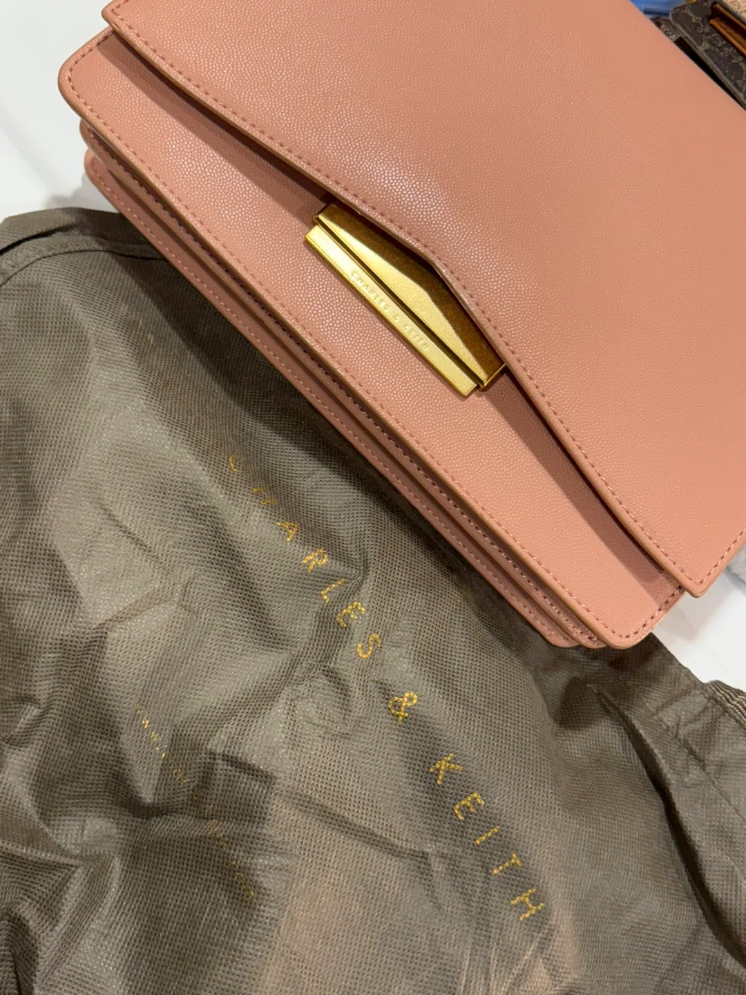 Charles & Keith Pink Chain Bag image indicator(6)