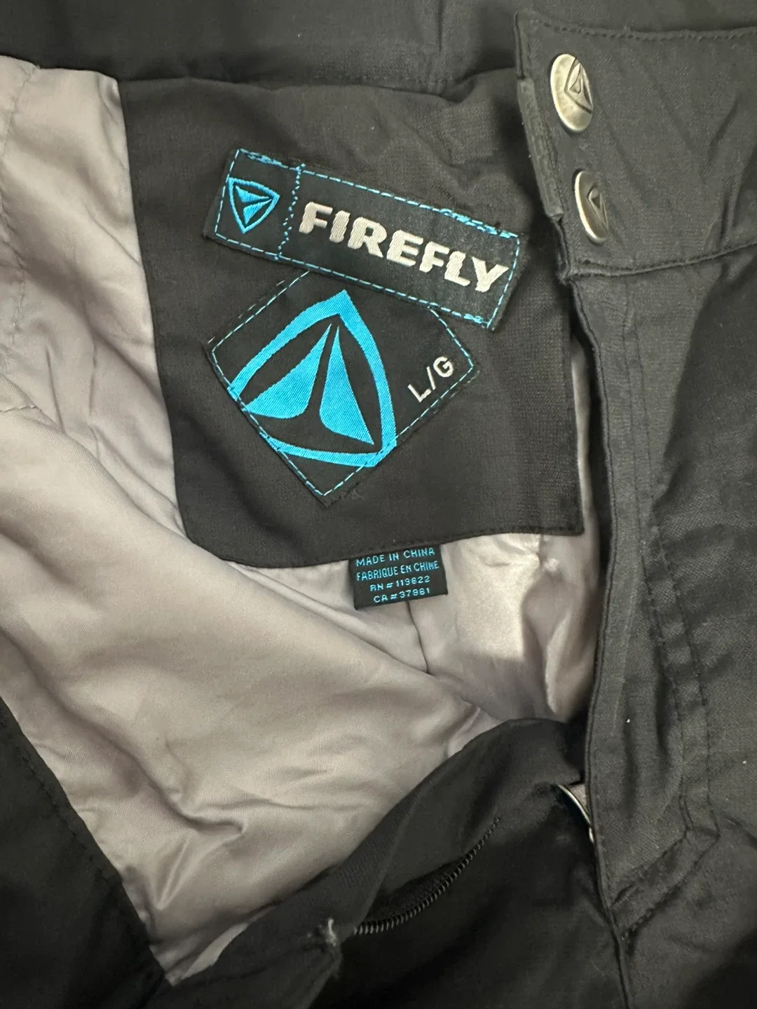 Firefly Black Snow Pants Size L image indicator(2)
