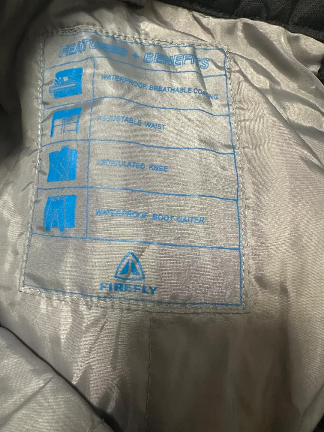 Firefly Black Snow Pants Size L image indicator(8)