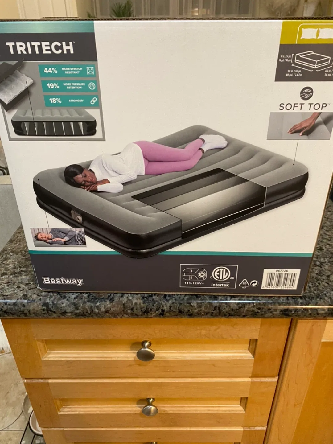Bestway TRITECH Queen Air Mattress w/ Built-in Pump thumbnail