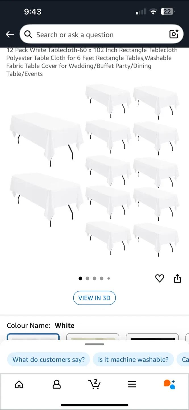 New White Tablecloths 60x102 Inch 12pack thumbnail