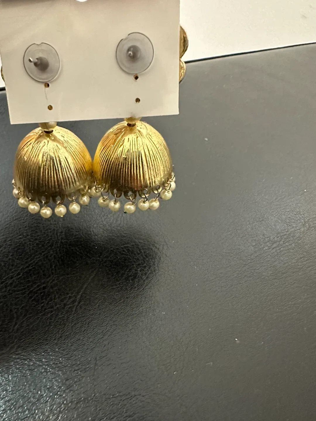 Gold Jhumka Earrings - New image indicator(3)