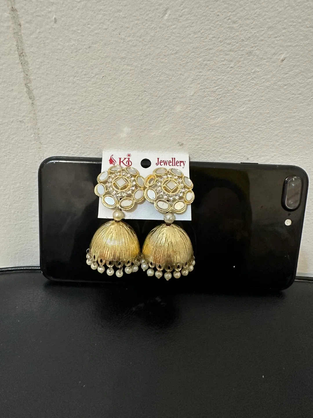 Gold Jhumka Earrings - New image indicator(5)