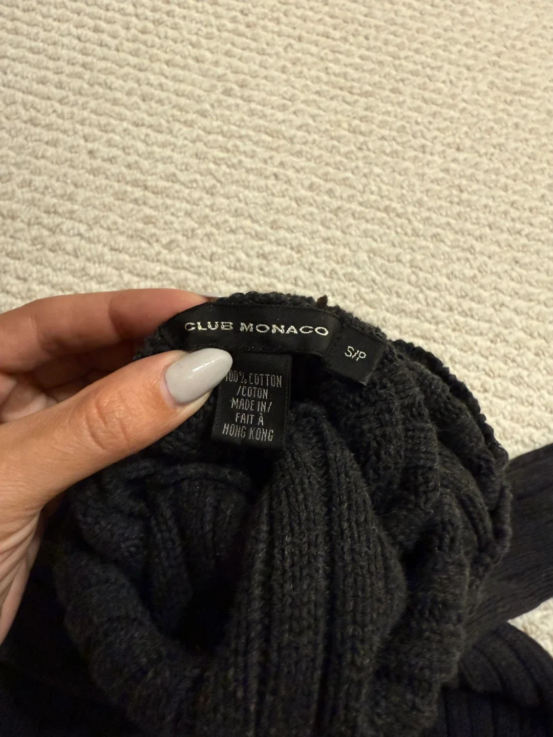 Club Monaco Black Knit Turtleneck - Size S image indicator(5)