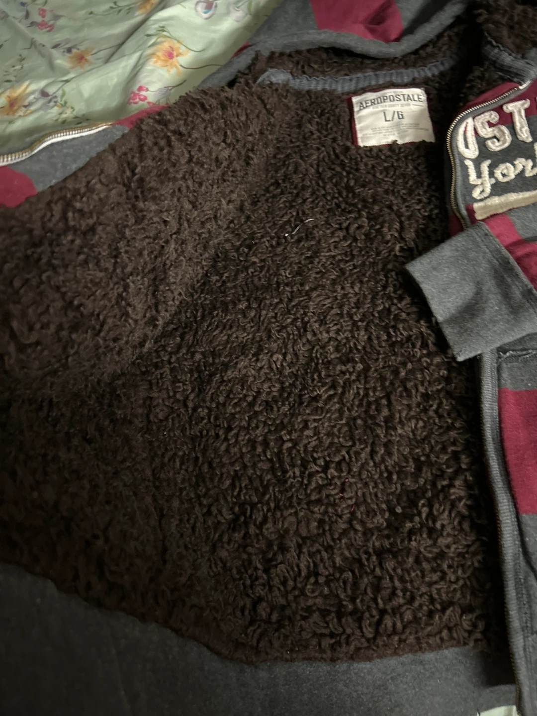 Aeropostale L/G Hoodie - Burgundy & Grey - photo 4