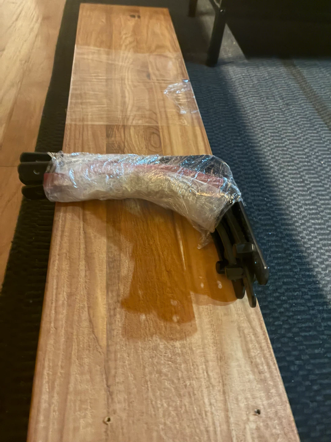 Oak Shelves (4) with Black Brackets - photo 2