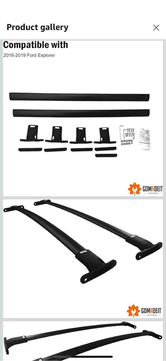 GOMADEIT Roof Rack Cross Bars for Ford Explorer (2016–2019 - photo 2