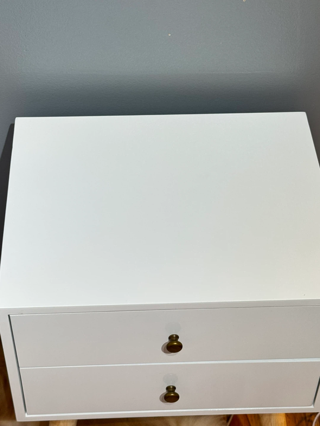 White 2-Drawer Nightstand - photo 5