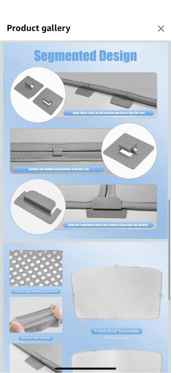 MIRAIDON 2025 Upgrade Roof Sunshade for Tesla Model Y (grey) image indicator(3)