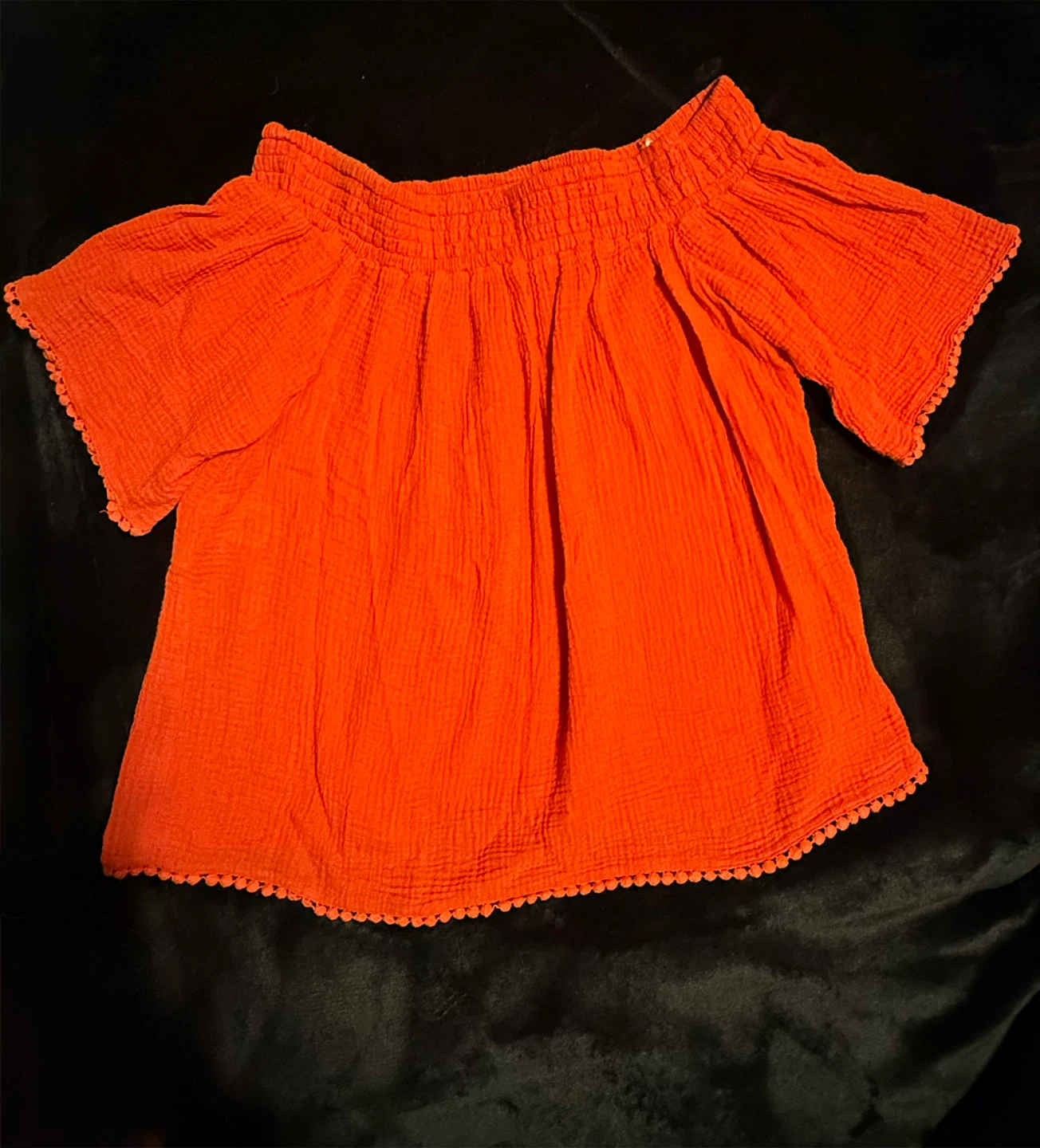 Orange Off-Shoulder Top