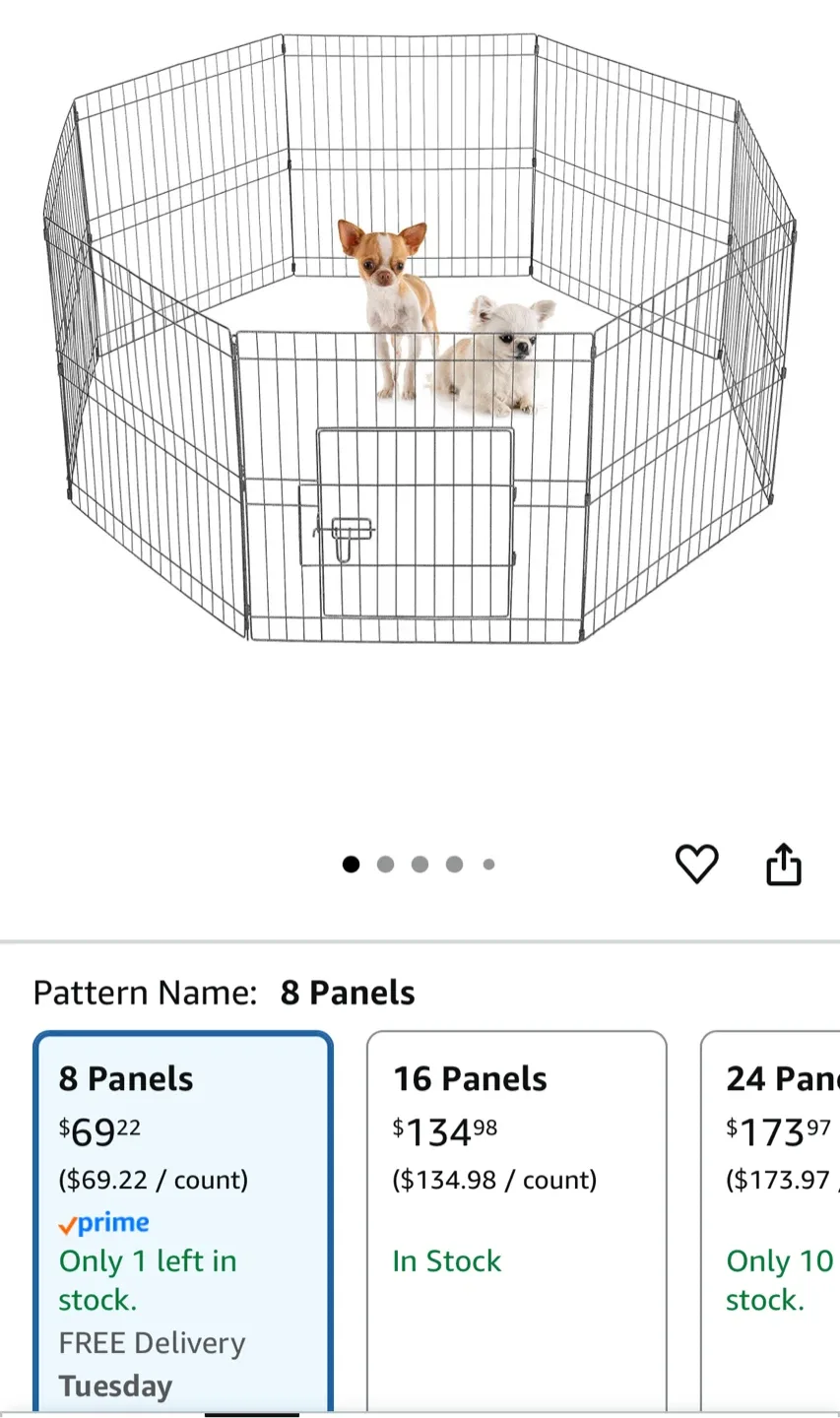 Metal Dog Exercise Pen great condition image indicator(2)