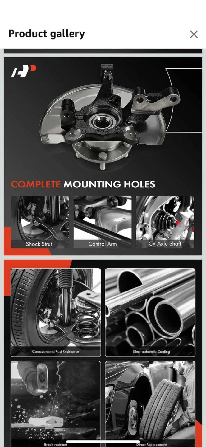 A-Premium Front Left Steering Knuckle & Wheel Bearing Hub Assem image indicator(5)