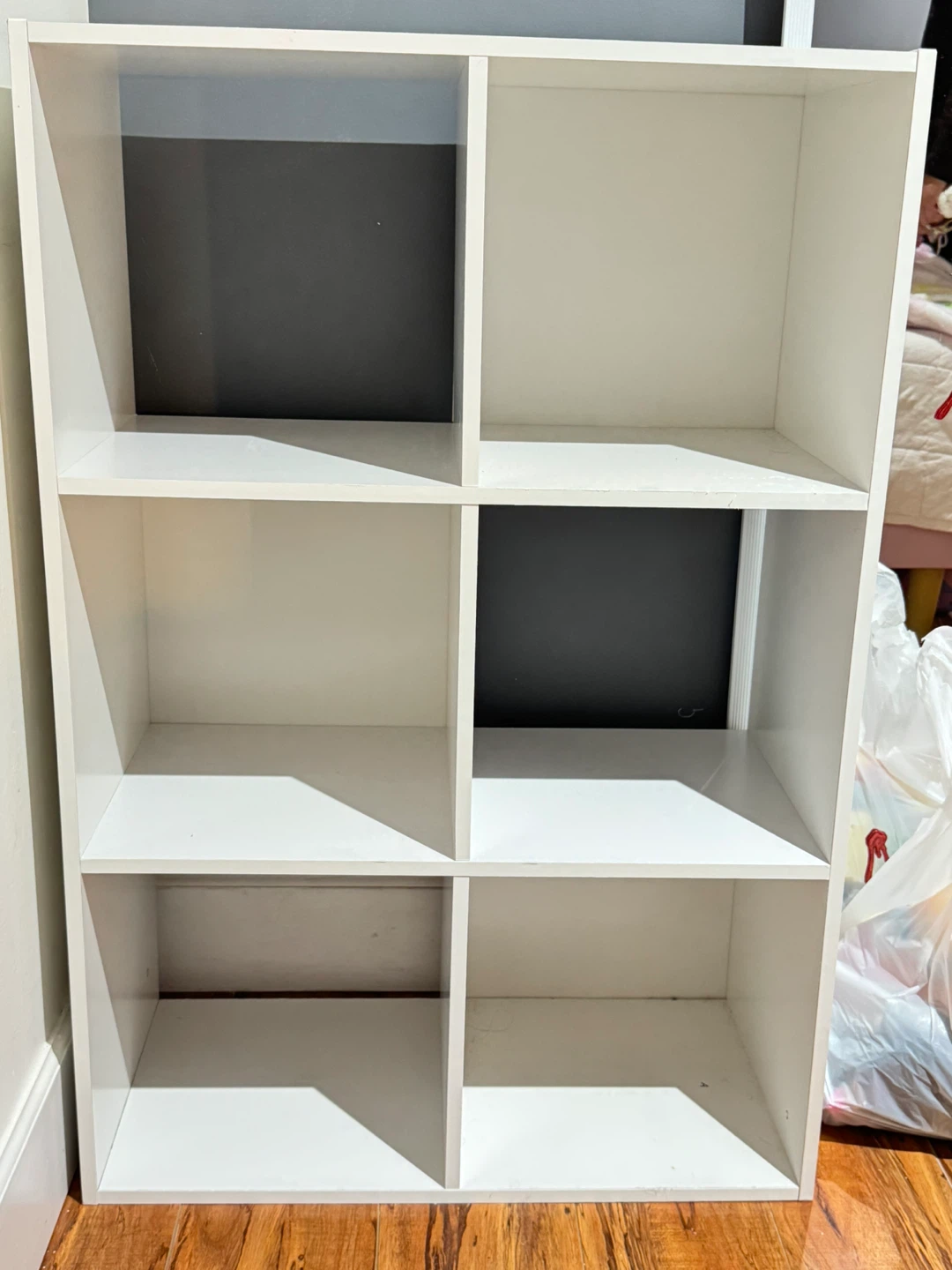 White 8-Cube Storage Shelf