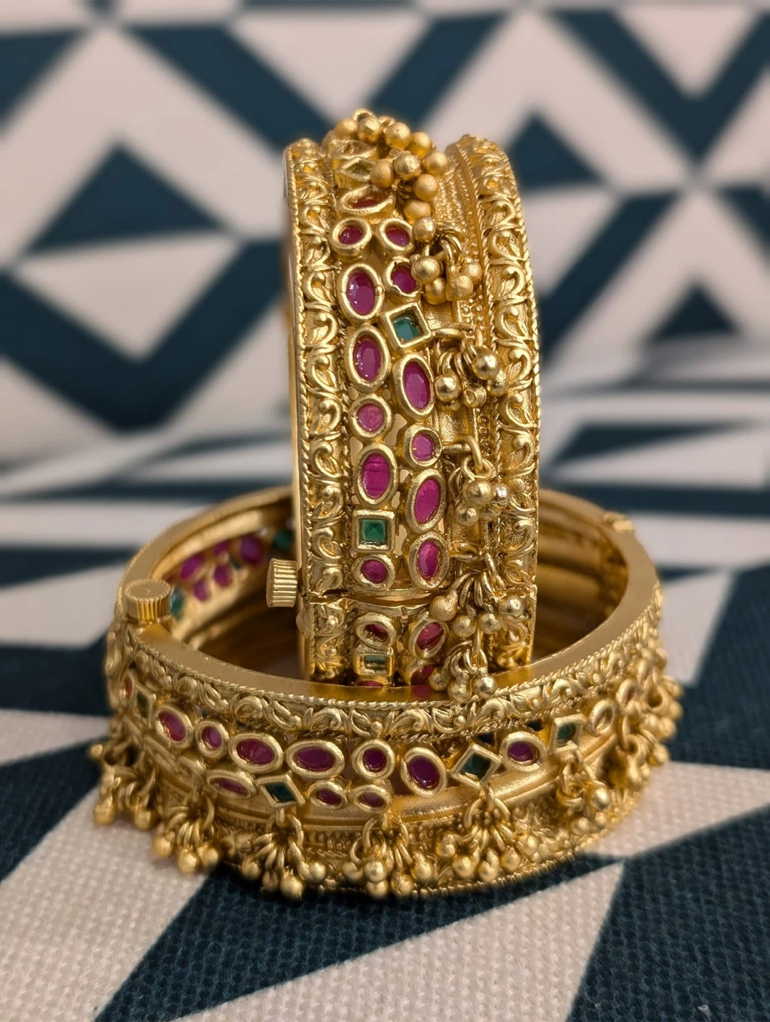 Gold plated Bangles - Set of 2 - photo 5