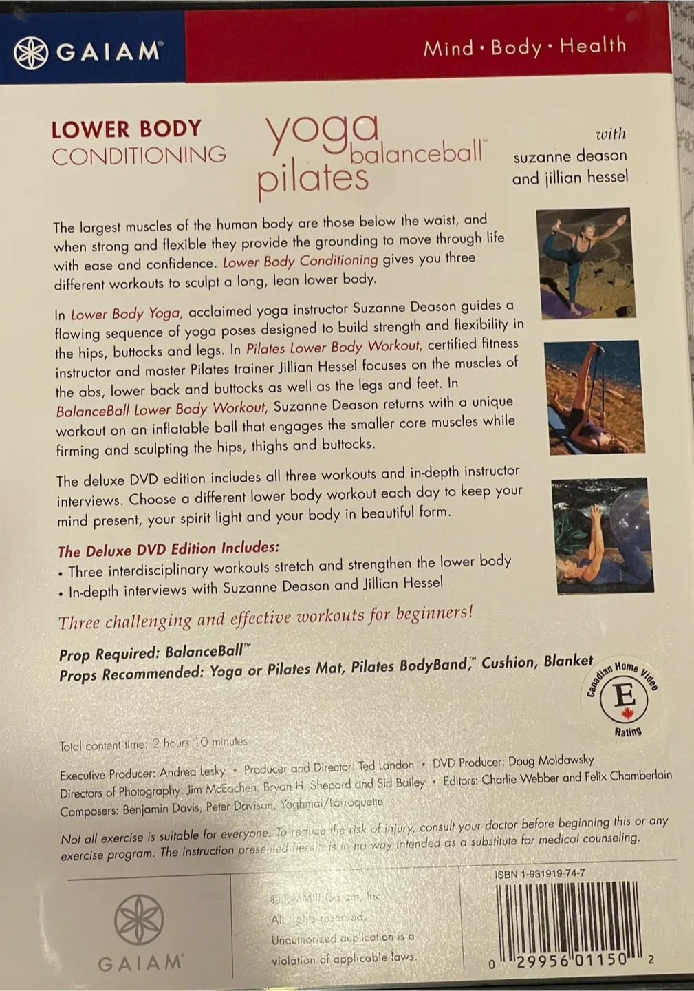 Yoga Pilates Balanceball Lower Body Conditioning DVD image indicator(2)