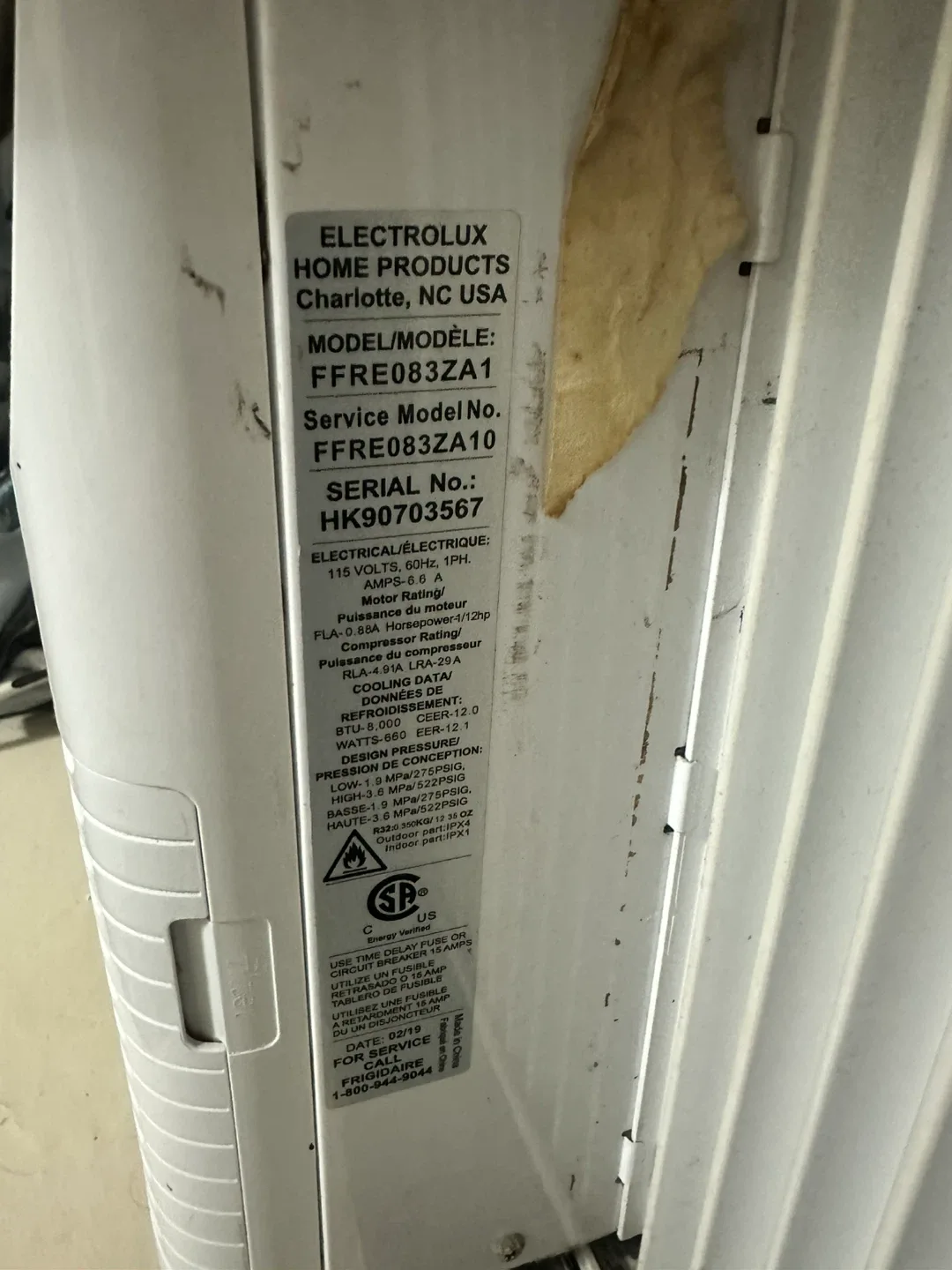 Frigidaire Window Air Conditioner image indicator(2)